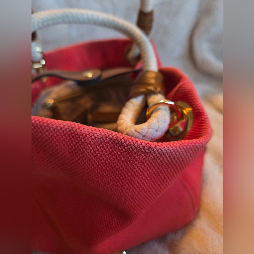 MICHAEL KORS | Marina Tangerine Anchor Tote - Picture 12 of 14